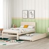 Twin Size Platform Bed with Trundle for Bedroom - 3 of 4
