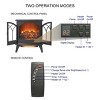 Syemin Indoor Fireplaces Small Electric Fireplace Heater 24" Fireplace Stove with 3D Flame Effect Freestanding Space Heaters, Black, 23.7"*12"*27.5" - 2 of 4