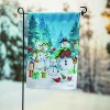 Evergreen Snowman Family Suede Garden Flag 12 x 18 Inches Indoor Outdoor Decor - 3 of 4