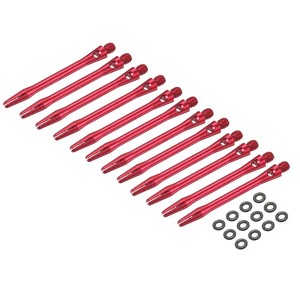 Unique Bargains 2BA Thread Aluminum Dart Shafts with Rubber Rings for Steel Tip 12 Pcs - 1 of 4