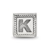 Black Bow Jewelry Triangle Block, Letter K Sterling Silver Bead Charm - 3 of 4