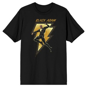 Black Adam Lightning Bolt Logo Men's Black T-shirt - 1 of 1