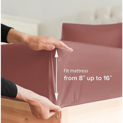 Clay Queen Size Ultra Soft Microfiber 4 Piece Bed Sheet Set