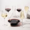 Viski Raye Bordeaux Wine Glasses & Decanter Set - Premium Crystal Clear Glass, Modern, Stemmed, Flat Bottom, Red Wine Gift - Set of 3 - image 3 of 4