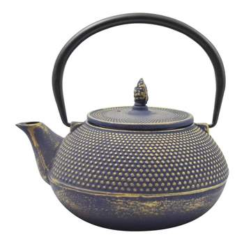 Frieling "Arare", Cast Iron Teapot, 40 fl. oz. , Blue/Gold