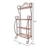 Kings Brand Furniture Sparta Baker’s Rack for Kitchen with Storage Shelves, Coffee Bar, Microwave Stand, Orange - 2 of 4