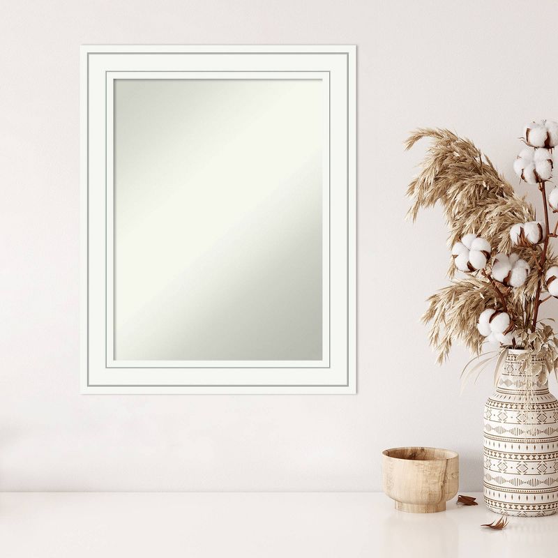 23&#34; x 29&#34; Non-Beveled Craftsman White Wood Wall Mirror - Amanti Art, 6 of 11