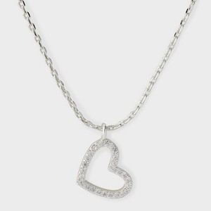 OPEN HEART NECKLACE-SILVER925-ペンダントネックレス CZ Open Heart Necklace - A New Day™ Silver : Target