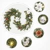 6Ft Christmas Garland, Pre-lit Artificial Garland with 20 LED, Pine Cones Berries Poinsettia, Garland for Mantle Fireplace Stairs Decoration - 4 of 4