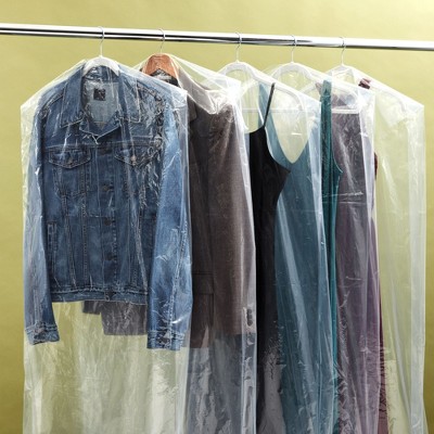 Clear Plastic Garment Bags for Long Dresses and Suits, 72 Inch