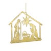 Holy Family Metal Ornament Set Of 12 – Gold Cut Out Design – 4.25 in – Nativity Christmas Decor – By Melrose - 2 of 4