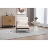 PAGED Accent Chair with Wood Frame, Mid Century Modern Living Room Chairs with Waist Cushion, Reading Armchair for Living Room - 4 of 4