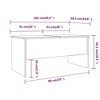 vidaXL Coffee Table Brown Oak 40.2"x19.9"x18.3" Engineered Wood - 3 of 4