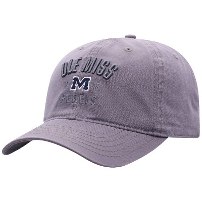 NCAA Ole Miss Rebels Men's Skill Gray Garment Washed Canvas Hat