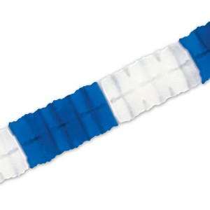 Beistle 4 1/2" x 12' Leaf Garland Blue/White 4/Pack 55628-BW - 1 of 1