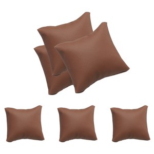 Unique Bargains Jewelry Storage Display PU Leather Watch Bracelet Necklace Pillows 3.5"x3.1" 6 Pcs - 1 of 4