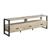 72.25" Contemporary TV Stand with Black Metal Legs, 3 Storage Drawers, 2 Open Shelves, Easy-Clean Top for Living Room - 2 of 4