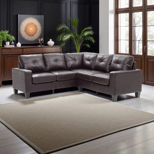 L-Shaped Sectional Sofa with Hardwood Frame & High-Density Foam - 1 of 4