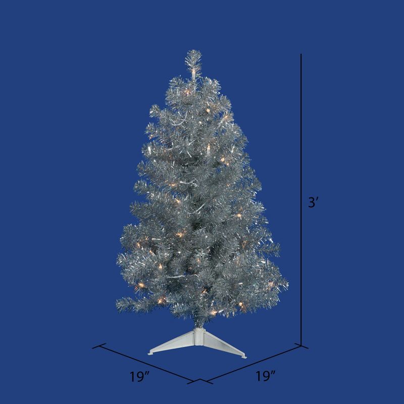 Vickerman Silver Dural LED Series Artificial Christmas Tree, 3 of 6