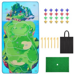 iMountek "Casual Golf Game Set with 20 Sticky Balls, Indoor/Outdoor Golf Practice Mat, Chipping Green, Storage Bag" Green - 1 of 4
