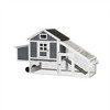 Wooden Outdoor Rabbit Hutch Chicken Coop With Running Cage With Wheels Removable Tray Ramp 70.86 x 25.98 x 39.37 Inches - 3 of 4
