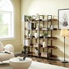 5 Tier Bookshelf, Industrial Bookcases, Home Office Open Bookshelf, MDF Board, Metal Frame, Tall Bookcase Furniture for Living Room and Home Office - 3 of 4