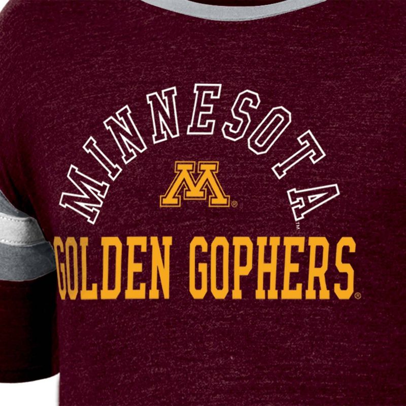 NCAA Minnesota Golden Gophers Girls&#39; Short Sleeve Striped Shirt, 3 of 4