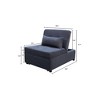 Folding Ottoman Sofa Bed with Wood Frame for small space Living Room, Bedroom Office, Dark Gray - 3 of 4