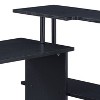 Vynxaria L-Shaped Rectangular Writing Desk with 3-Tier Bookshelf - Ergonomic Workspace - 4 of 4