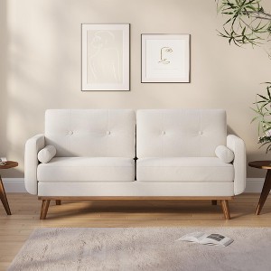 64" Loveseat Sofa, Mid Century Modern Couch Comfy Love Seat Couches for Living Room - 1 of 4