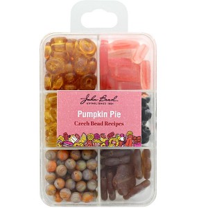 John Bead Recipe Box Mixed Glass Beads Pumpkin Pie, 110g - 1 of 1