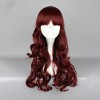 Unique Bargains Women's Halloween Curly Wigs 24" Red Brown with Wig Cap - 2 of 4