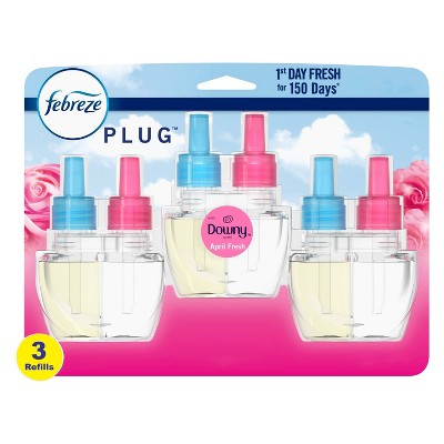 Febreze Plug Downy April Fresh Refill with Fade Defy Technology - 3ct