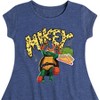 Girls' - Teenage Mutant Ninja Turtles - Michelangelo AKA Mikey Fit & Flair Cap Sleeve Dress - 2 of 3
