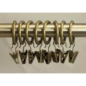 Metal Curtain Drapery Clip Rings 1 Inch Diameter, Fits up to 3-4 inch Rod, Set of 40 - 1 of 1