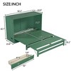 CAVINAS Queen Size Murphy Bed Modern Wooden Bed Frame with Large Storage Drawer and Foldable Design for Bedroom - 4 of 4