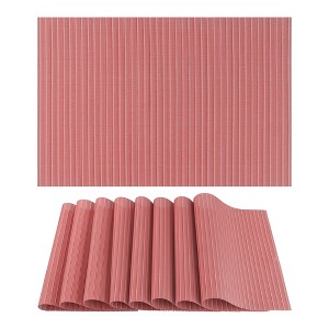 REGALWOVEN PVC Heat Resistant Washable Wipeable Placemats 18 x 12 Inch 8 Pcs - 1 of 4