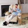 Leather Recliner Chair, Manual Recliner w/Comfortable Arms and Cup Holders for Living Room CF8011 - Cognac, Medium - 4 of 4