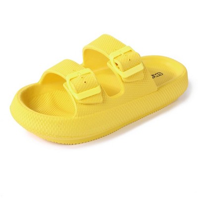 Women's Men's Cloud Slides Double Buckle Adjustable Pillow Slippers Thick Sole Cushion EVA Sandals