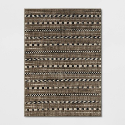 5'x7' Bethel Woven Stripe Rug Gray - Threshold™