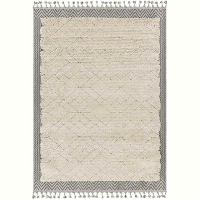 Mark & Day Wellsburg 8'2"x10' Rectangle Woven Indoor Area Rugs Beige: Geometric Bohemian, Stain-Resistant, Pet Friendly
