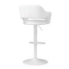 PAGED Swivel Bar Stools Contemporary Upholstered Bar Chairs with Solid Pedestal Base for Home Pub - 4 of 4