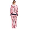 Ashford & Brooks Women's Mink Fleece Hoodie Pajama Set - 3 of 4