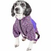 Pet Life (R) Active 'Downward Dog' Heathered Performance 4-Way Stretch Two-Toned Full Body Warm Up Hoodie - 2 of 4