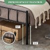 Metal Platform Bed Frame with Decorative Iron Headboard & Footboard, Steel Slat Support, Quiet, No Box Spring Needed, Ideal for Girls and Kids - 3 of 4