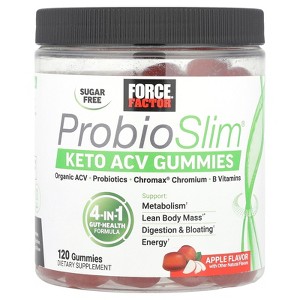 Force Factor ProbioSlim®, Keto ACV Gummies, Apple, 120 Gummies - 1 of 3