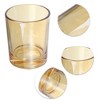 Unique Bargains Bathroom Toothbrush Tumblers Glass Cup for Bathroom Kitchen Color Smoke Gray Amber 4.92''x3.03'' 2pcs - 3 of 4