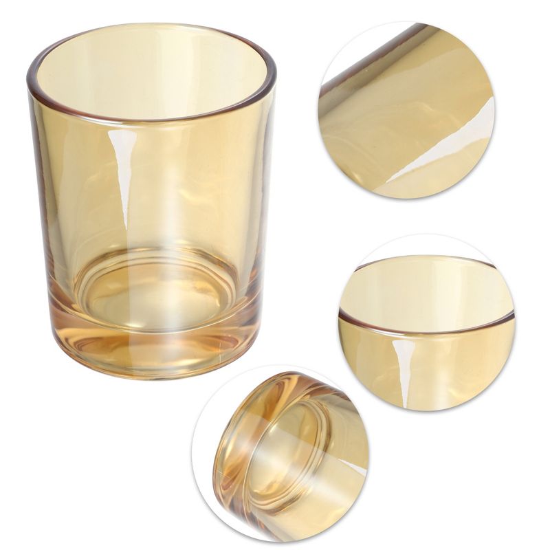 Unique Bargains Bathroom Toothbrush Tumblers Glass Cup for Bathroom Kitchen Color Smoke Gray Amber 4.92''x3.03'' 2pcs, 3 of 7
