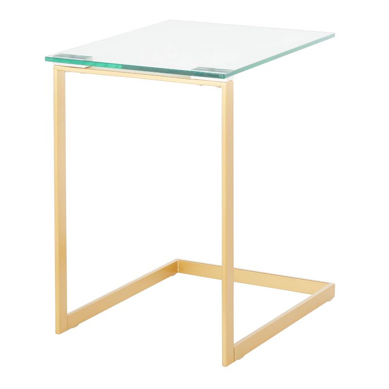Roman Industrial Side Table Gold - LumiSource, 4 of 9