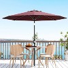 Jojoka 9Ft Patio Umbrella,8 Sturdy Ribs Outdoor Table Umbrella with Crank Lift & Push Button Tilt - 3 of 4